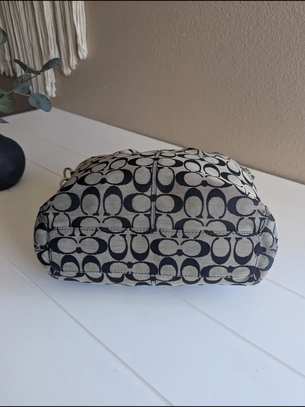 vintage Coach Soho Signature Pleated Hobo Bag